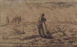 Small Digger Resting (Fragment From Plate With Three Subjects, Delteil  2)