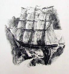 Ship Scene - Illustration from Thompson's Poems