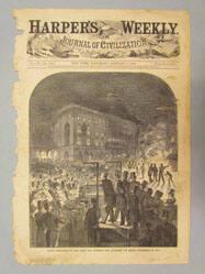 Union Meetings in the Open Air Outside the Academy of Music (from Harper's Weekly, December 19, 1859)
