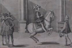 Riding Lesson for Young King Louis XIII of France, illustration from the book L'instruction du Roy, en l'exercise de monter à cheval by Antoine de Pluvinel