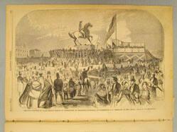 The Inauguration of Clark Mill's Statue of Washington, By President Buchanan (from Harper's Weekly March 3 1860)