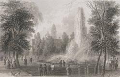 The Park Fountain, N.Y., From The Romance Of American Landscape