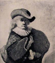 Rembrandt In Soft Hat And Embroidered Cloak