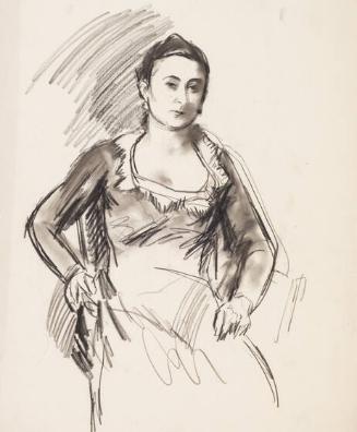Woman with hand on hip