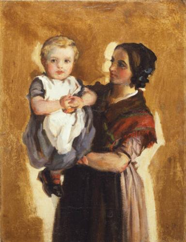 Little Savoyard Child on the Arm of His Mother