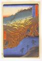 The Road Below the Rakan Temple in Buzen Province, from the series Pictures of Famous Places in the Sixty-odd Provinces