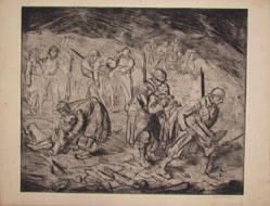 Untitled (soldiers moving wounded men)