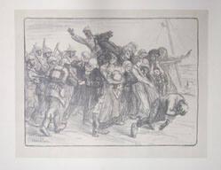 Untitled (refugees marching surrounded by German troops)