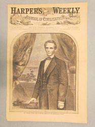 Hon. Abraham Lincoln, Born in Kentucky, February 12, 1809.--[Photographed by Brady.] (from Harper's Weekly November 10, 1860)