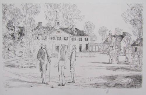 Bowling on the Green (from the Life of George Washington)