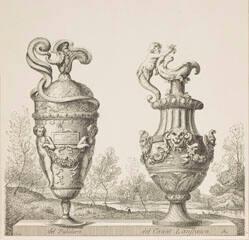 Two Vases, after Polidoro Caldara da Caravaggio and Giovanni Lanfranco
