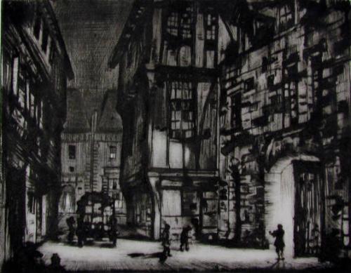 Night Scene, Tudor Buildings