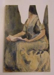 Untitled (Seated Woman Holding Book- Face and Shoulder Missing)