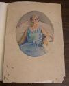 Untitled (Woman Wearing Teal Dress And Silver Drop Necklace