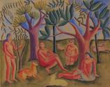 untitled (figures beneath trees)
