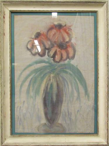 Large vase with flowers