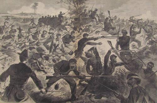 The War For The Union, 1862 -- A Bayonet Charge (from Harper's Weekly)