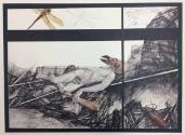 Untitled (reclining male figure with bird head)