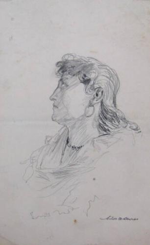 Sketch Of Lady With Earring