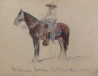 Mexican Soldier (Verso: Sketches of Men)
