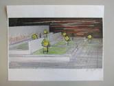 Preparatory drawing for the exhibition Terra Verte at the Georgia Museum of Art