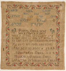 Sampler from the Smith family of Georgia