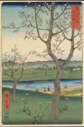 Koshigaya in Musashi Province, from Thirty-six Views of Mt. Fuji