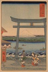 The Entrance Gate at Enoshima in Sagami Province, from Thirty-six Views of Mt. Fuji