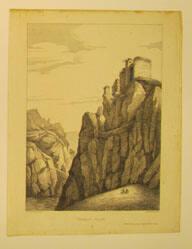 Tintagel Castle, from Magna Britannia Vol. 3 Cornwall