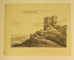 Carn brê Castle, with a distant view of Redruth, from Magna Britannia Vol. 3 Cornwall