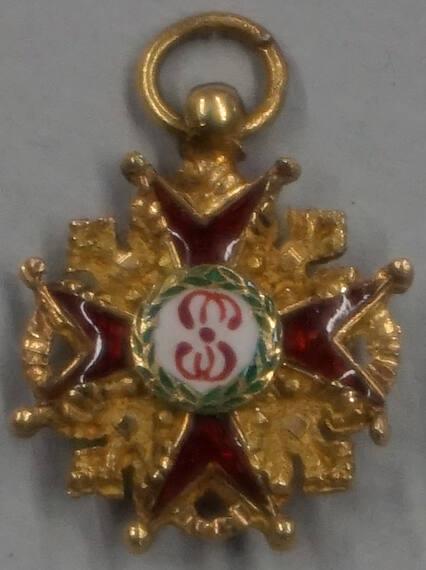 Miniature cross of the Order of Saint Stanislav Cartier (?)
