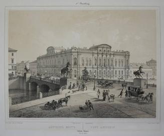 View of the Belosselsky-Belozersky Palace at the Anichkov Bridge on Fontanka River