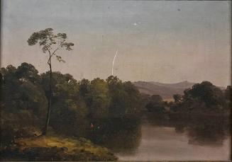 Landscape with fisherman