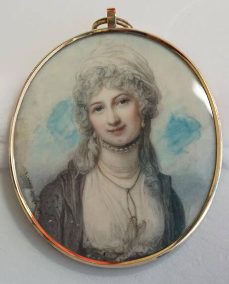 Miniature portrait of Princess Anna Grigorievna Belosselsky-Belozersky, née Kozitskaia